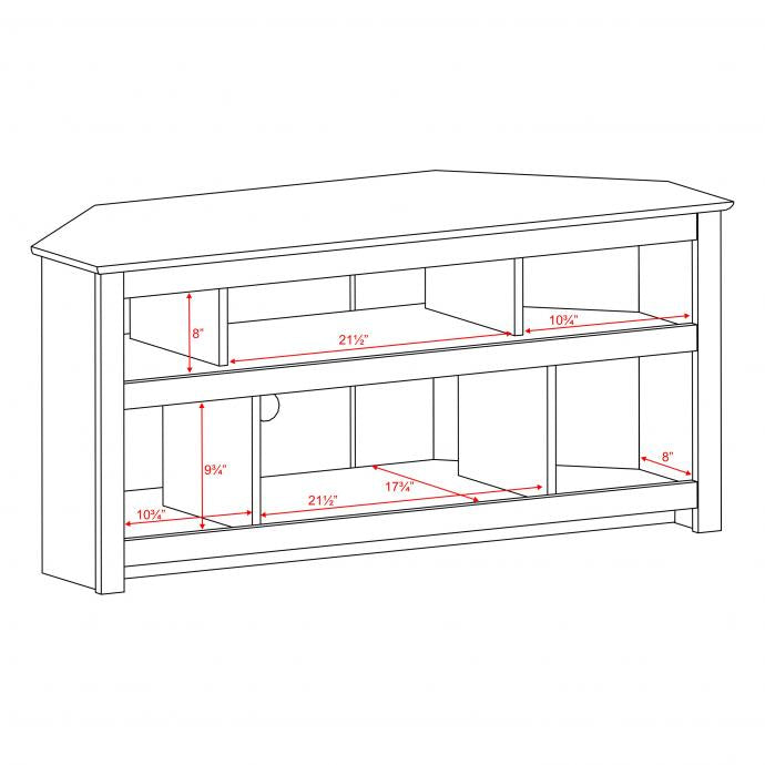 Vasari Corner Flat Panel Plasma / LCD TV Console