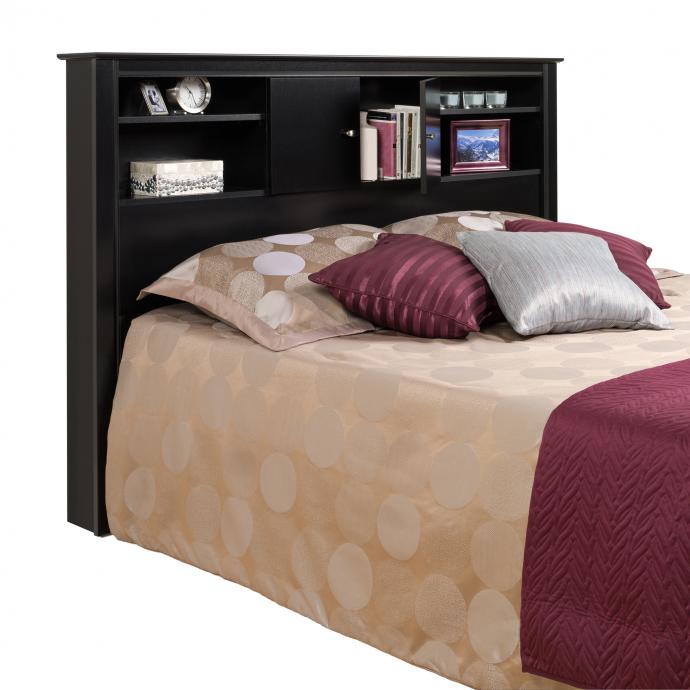 Full/Queen Kallisto Bookcase Headboard with Doors