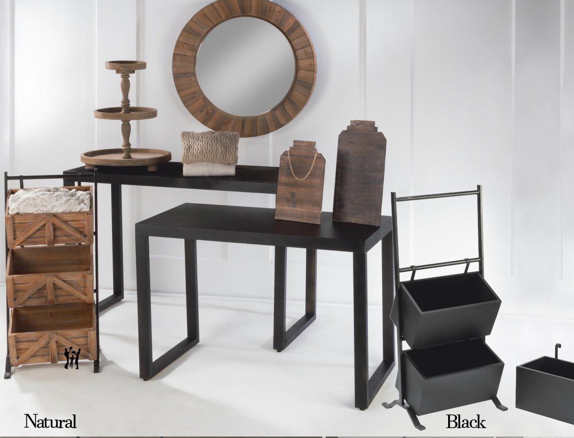 3 Tier Wooden Crate Stand