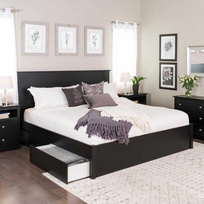 King Select 4-Post Platform Bed with 2 Drawers