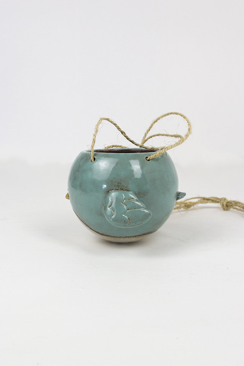 CERAMIC HANGING BIRD PLANTER