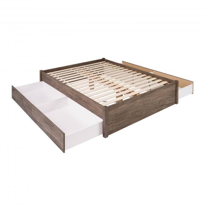 Queen Select 4-Post Platform Bed with 4 Drawers