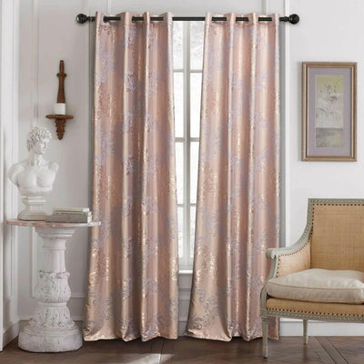 Curtains Damask Jacquard Grommet Semi-Blackout, Dolce-Mela: Montpellier 60x100