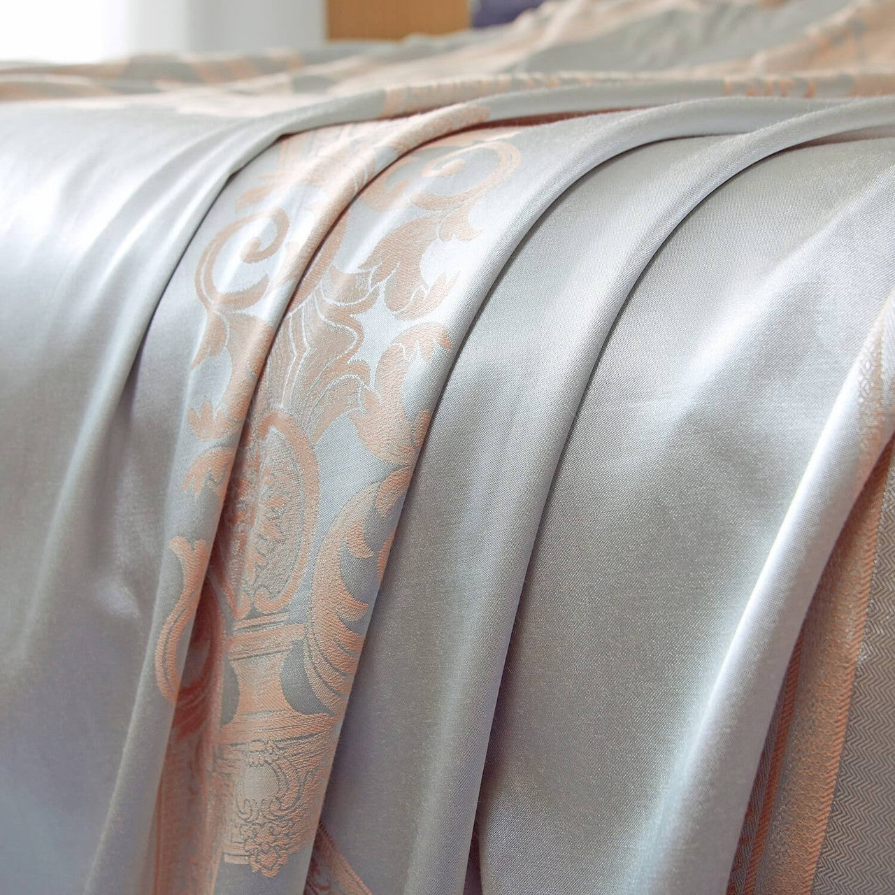 Curtains Damask Jacquard Grommet Semi-Blackout, Rouen by Dolce-Mela 60x100