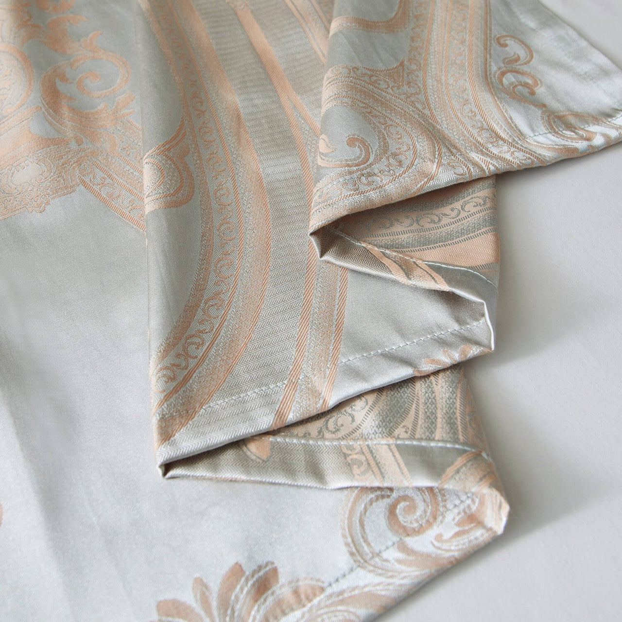 Curtains Damask Jacquard Grommet Semi-Blackout, Rouen by Dolce-Mela 60x100