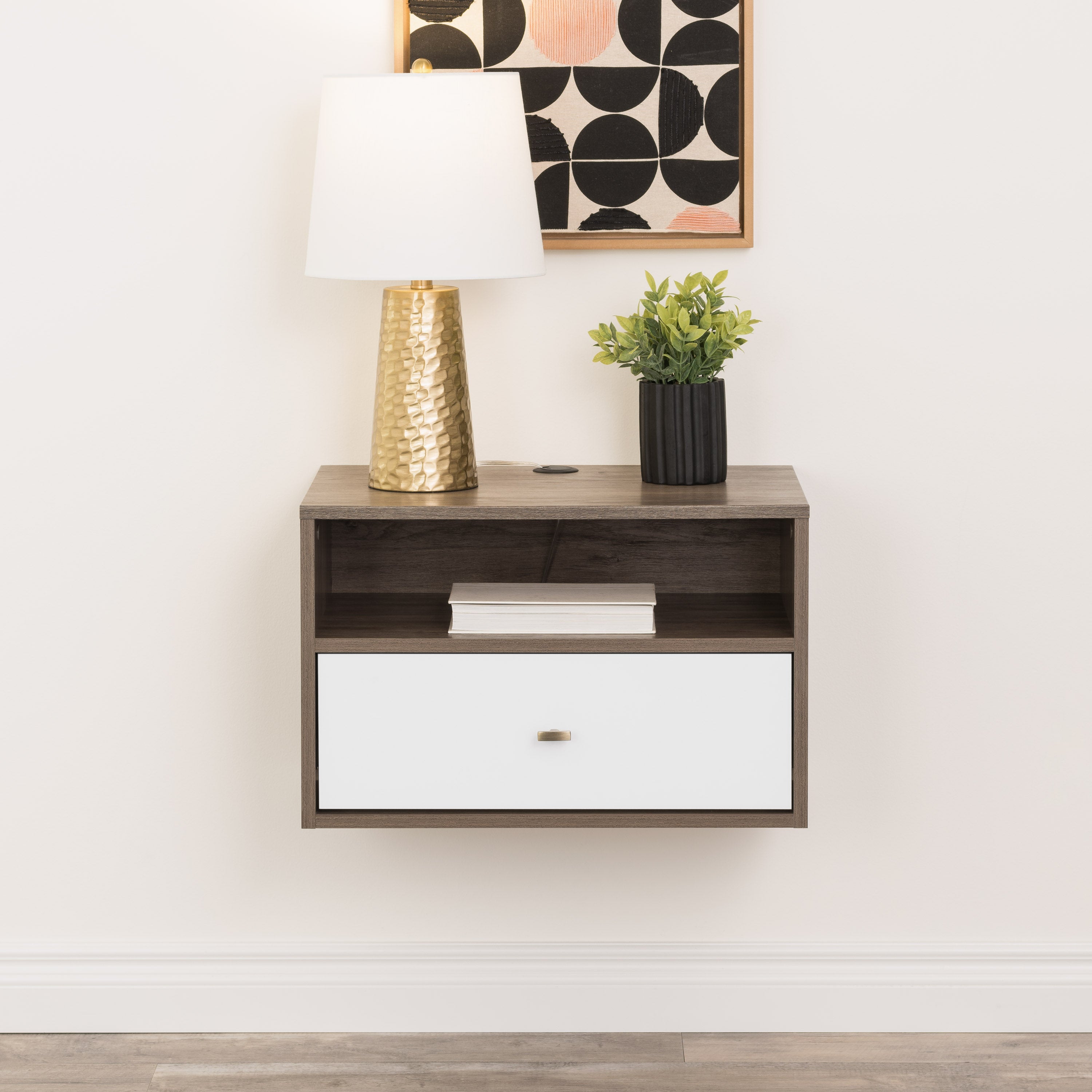 Floating Hanging Nightstand with Drawer