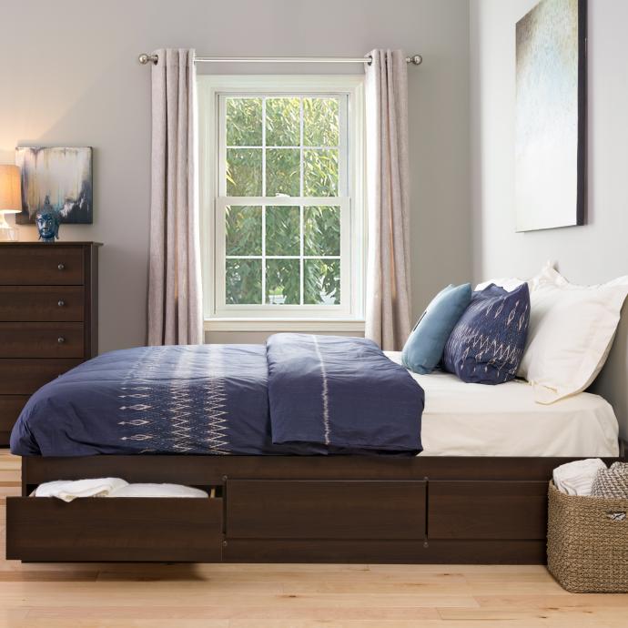 King Mate’s Platform Storage Bed with 6 Drawers