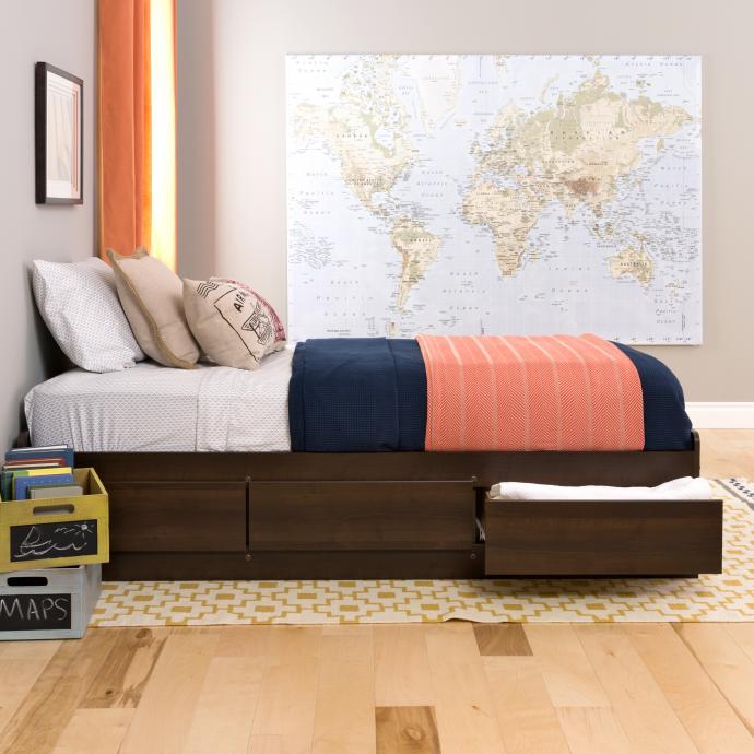 Twin XL Mate’s Platform Storage Bed with 3 Drawers
