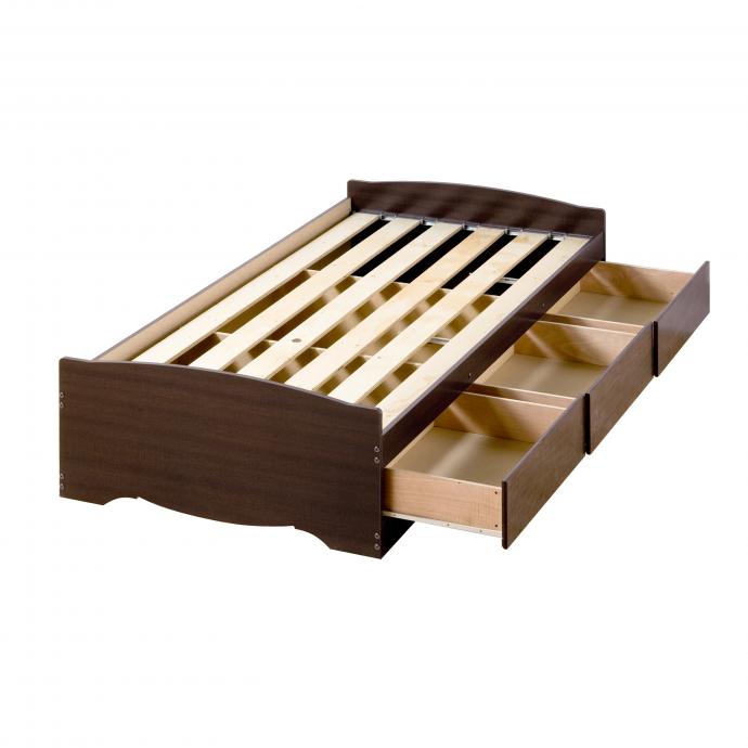 Twin XL Mate’s Platform Storage Bed with 3 Drawers