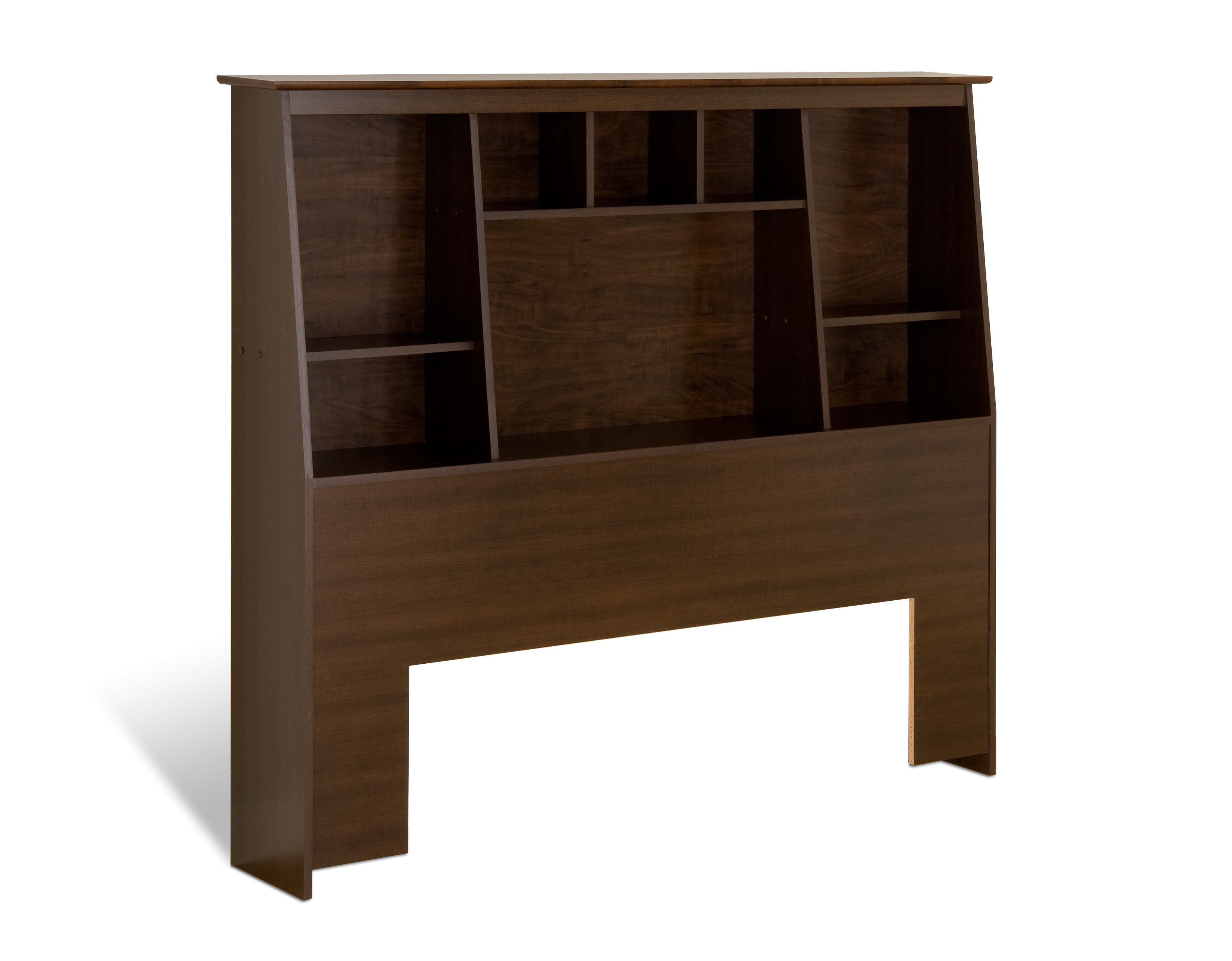 Full/Queen Tall Slant-Back Bookcase Headboard