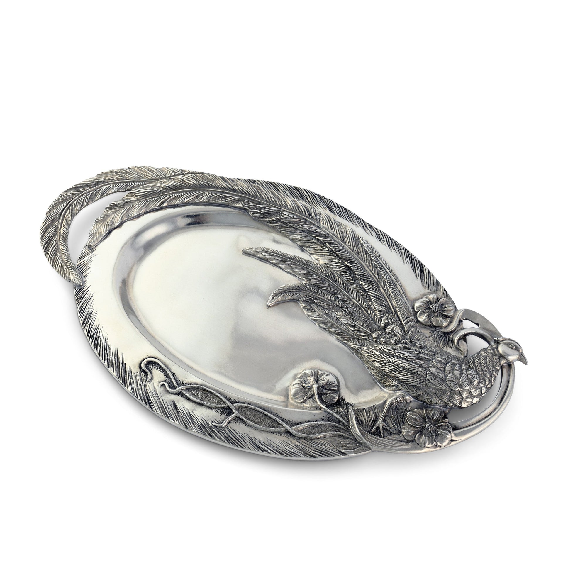 PHEASANT FEATHER OBLONG TRAY