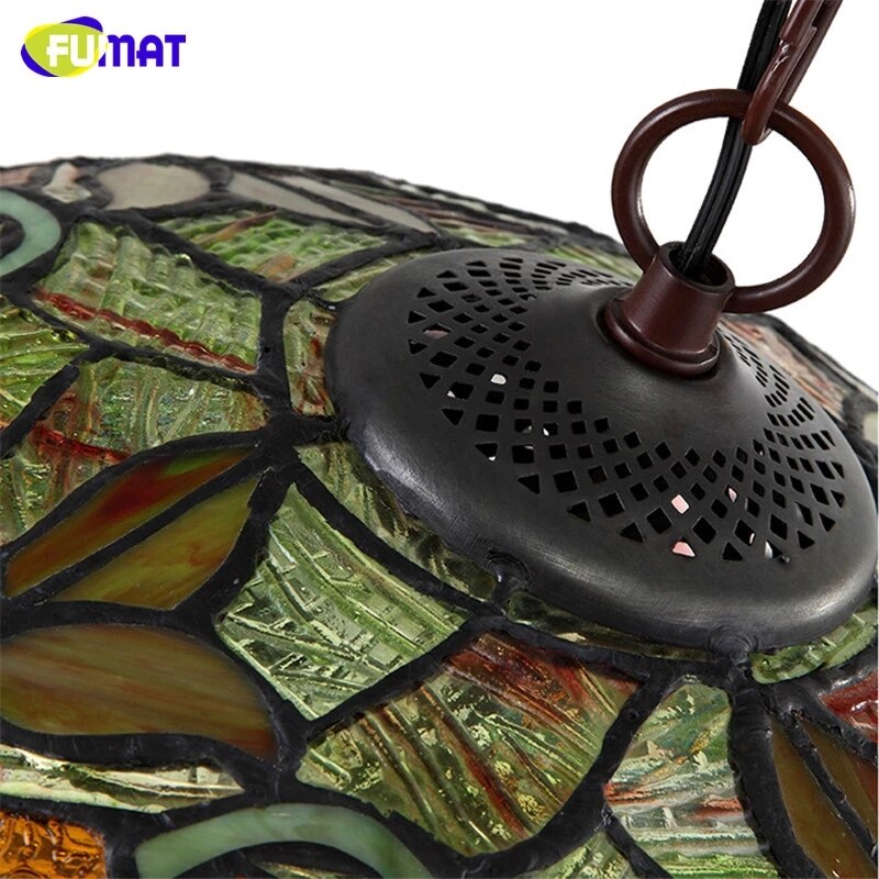 FUMAT Modern Pendant Ceiling Lamps Tiffany Grape Stained Glass Kitchen fixture Ceiling Chandelier Hanging