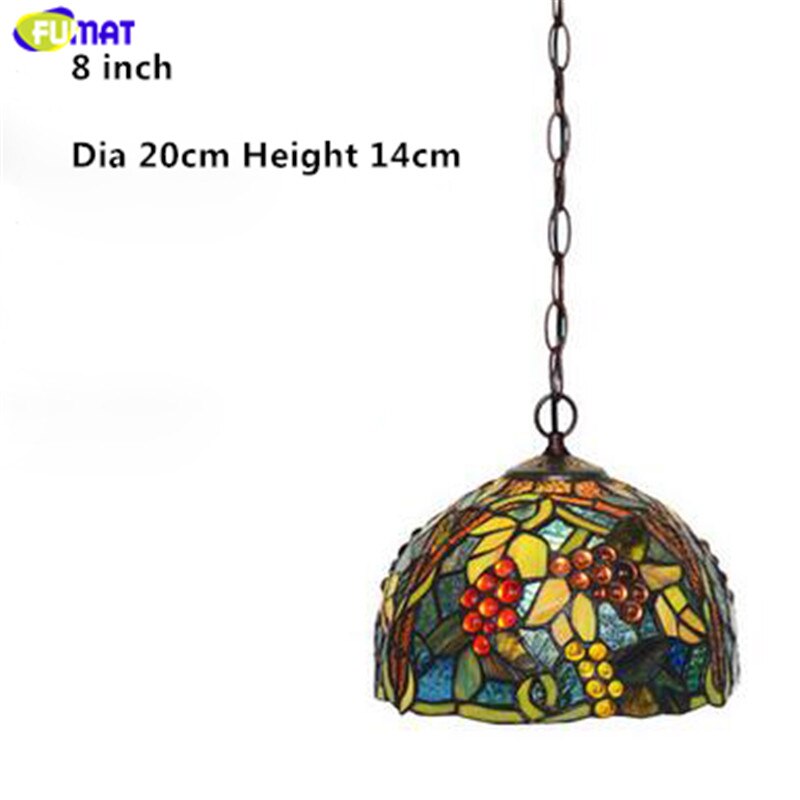 FUMAT Modern Pendant Ceiling Lamps Tiffany Grape Stained Glass Kitchen fixture Ceiling Chandelier Hanging