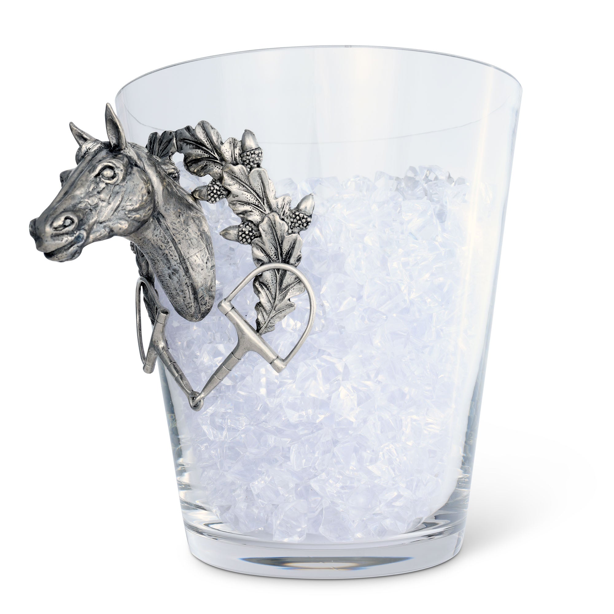 HORSE HEAD GLASS ICE BUCKET
