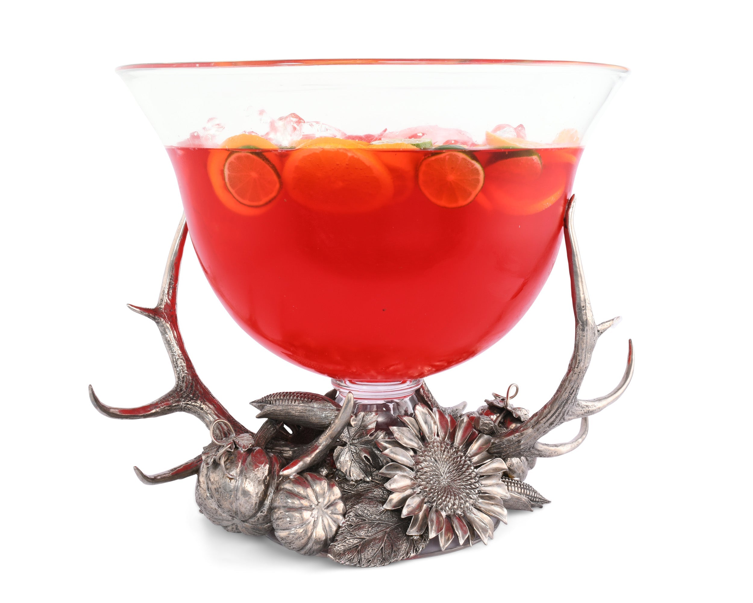 HARVEST GLASS PEDESTAL ICE TUB CENTERPIECE
