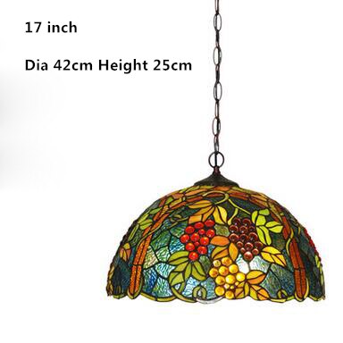 FUMAT Modern Pendant Ceiling Lamps Tiffany Grape Stained Glass Kitchen fixture Ceiling Chandelier Hanging