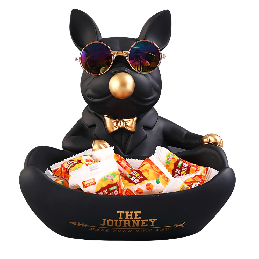 Bulldog Animal Figurines,Home Decoration Accessories,Table Ornaments,Storage Box,Dog Model Statue Sculpture,Living Room Decor