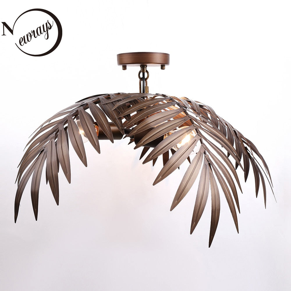 Vintage loft coconut tree lights LED E27/E26 ceiling lamp for living room bedroom restuarant cafe hotel decoration Ceiling light