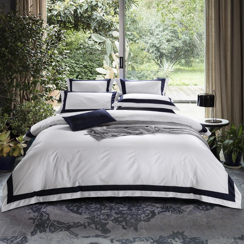 Premium 100%Cotton Hotel White Bedding Set Luxury Queen King California US size Duvet Cover Bed Sheet Fitted sheet Pillowcases