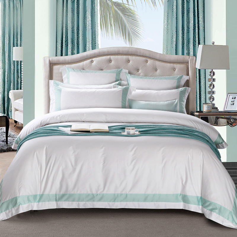 Premium 100%Cotton Hotel White Bedding Set Luxury Queen King California US size Duvet Cover Bed Sheet Fitted sheet Pillowcases