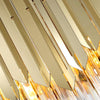 Luxury Modern Crystal Pendant Lights For Dining Room Rectangle Gold Home Crystal Lamp Kitchen Island LED Crystal Pendant Lights