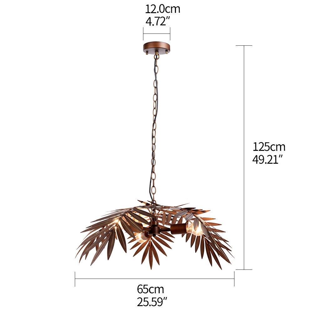 Vintage loft coconut tree lights LED E27/E26 ceiling lamp for living room bedroom restuarant cafe hotel decoration Ceiling light