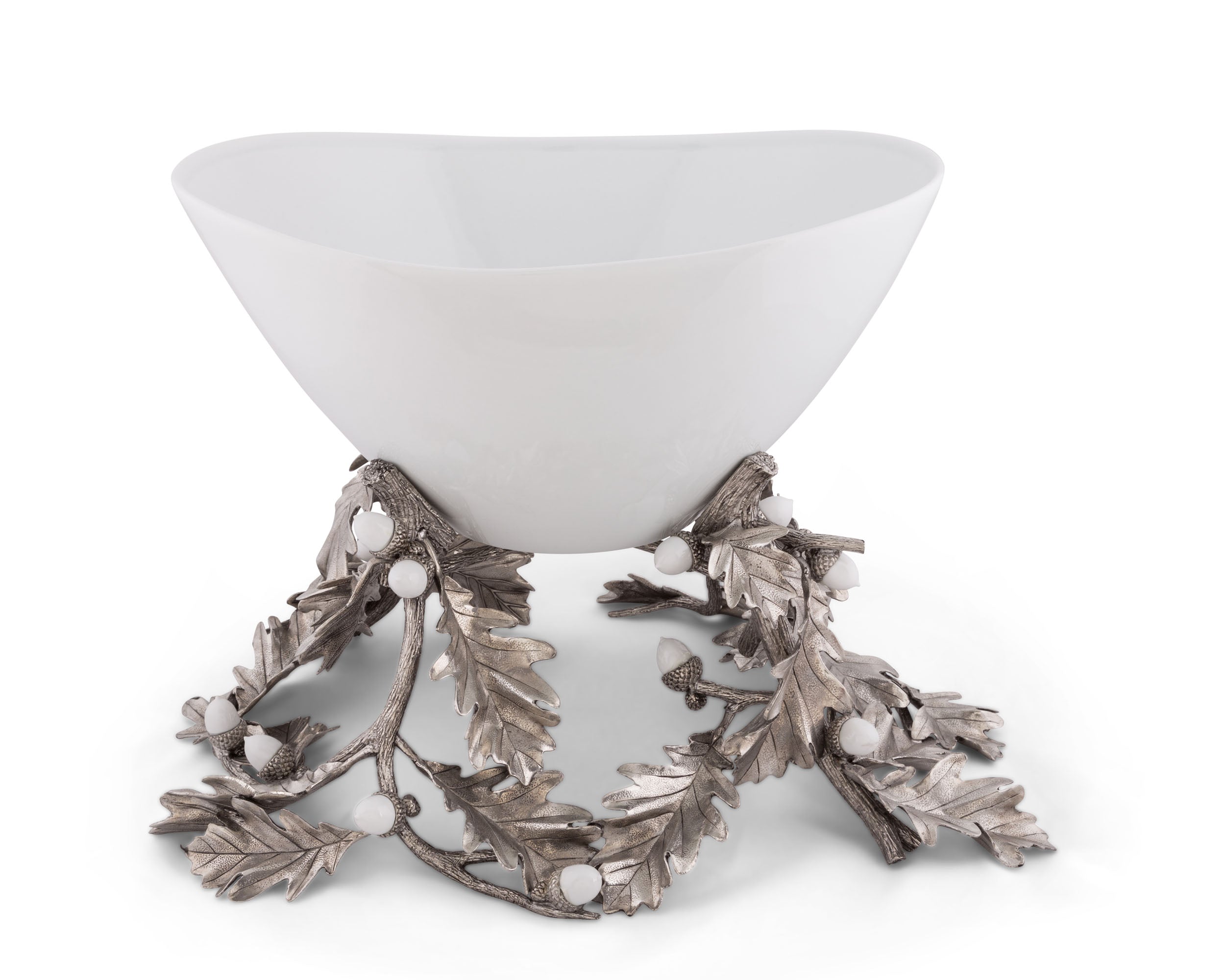 OAK LEAF ACORN CENTERPIECE PORCELAIN BOWL
