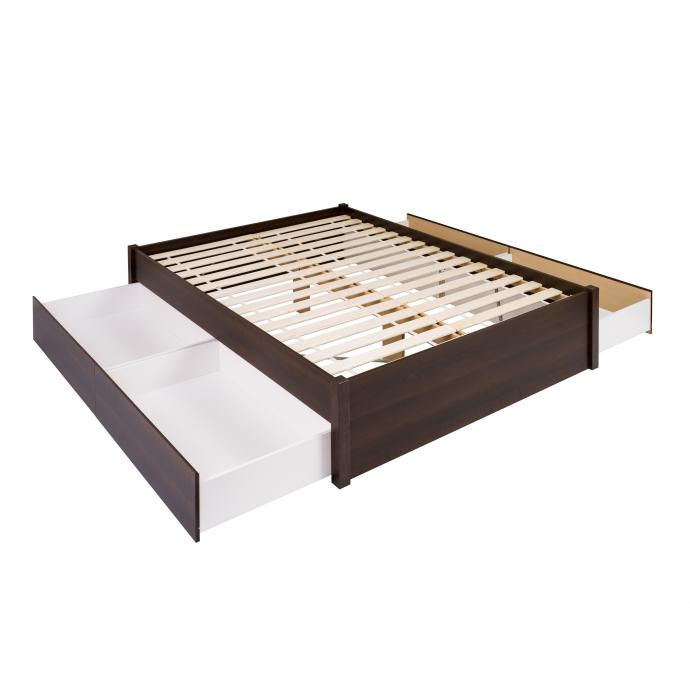 Queen Select 4-Post Platform Bed with 4 Drawers