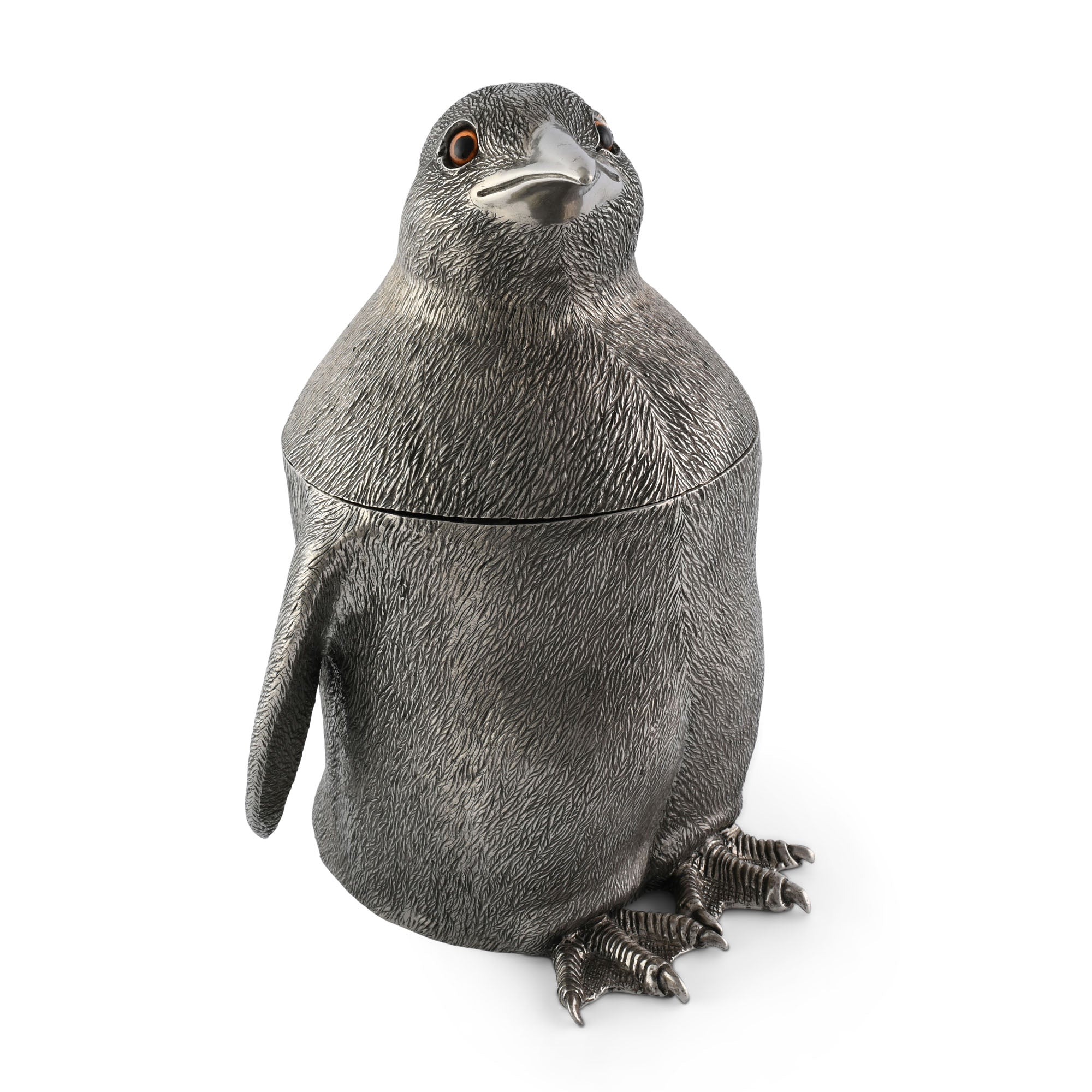 PEWTER PENGUIN ICE BUCKET