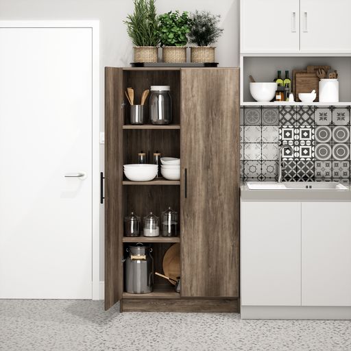 Elite 32 inch Storage Cabinet, Drifted Gray (DES-3264)