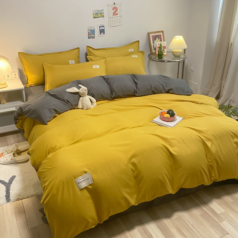 White Pink Bedding Set Nordic Boys Girls Single Double Queen Size Flat Sheet Duvet Cover No Fillings Pillowcase Home Textile