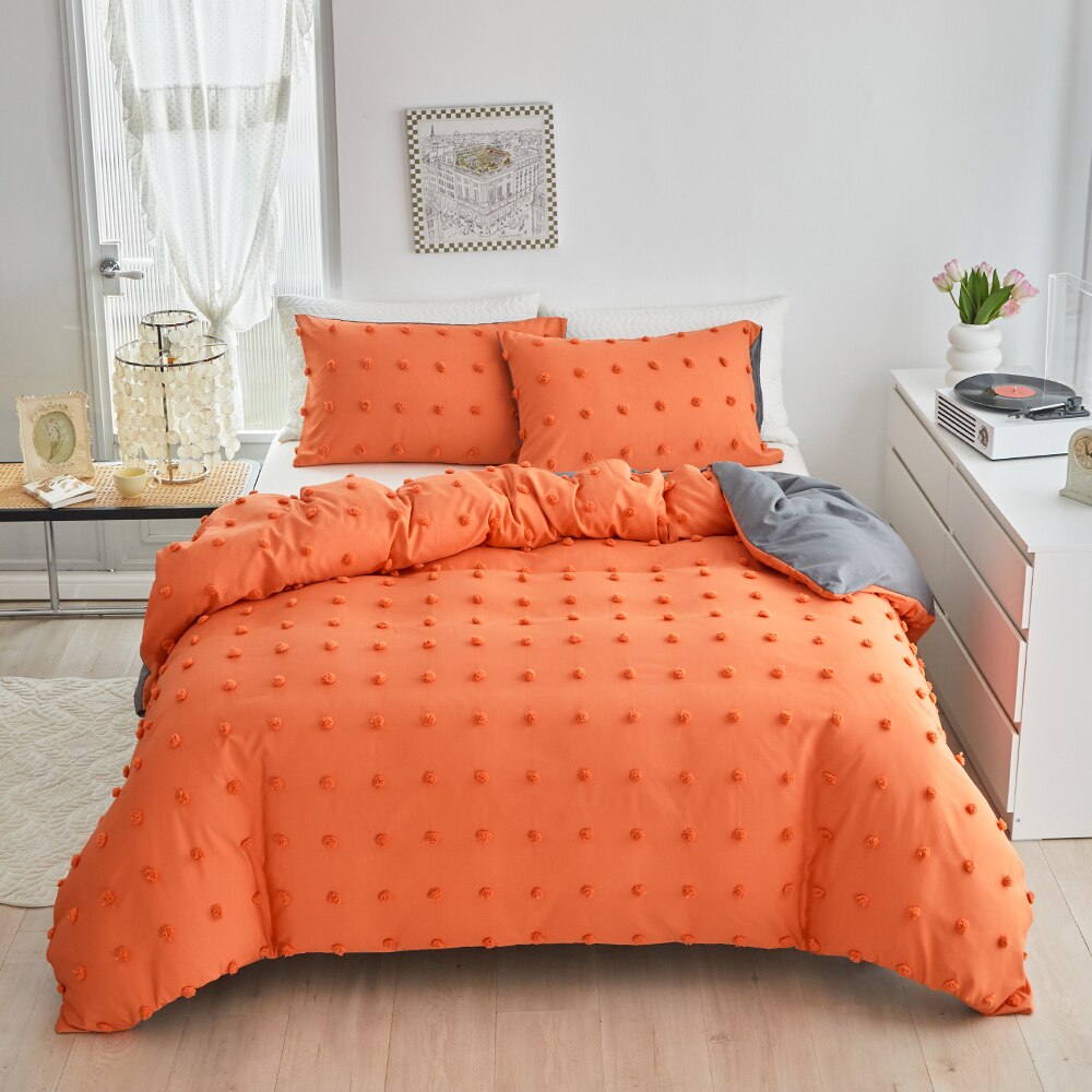 White Duvet Cover Bedding Set Twin Queen King Size 240x220 Nordic Bed Cover 135 Euro Bed Linen 2 Bedrooms Ball Bedclothe 200x200