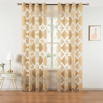 Sheer Curtain Panel Window Treatment - Dolce Mela - Chrysus 60x100
