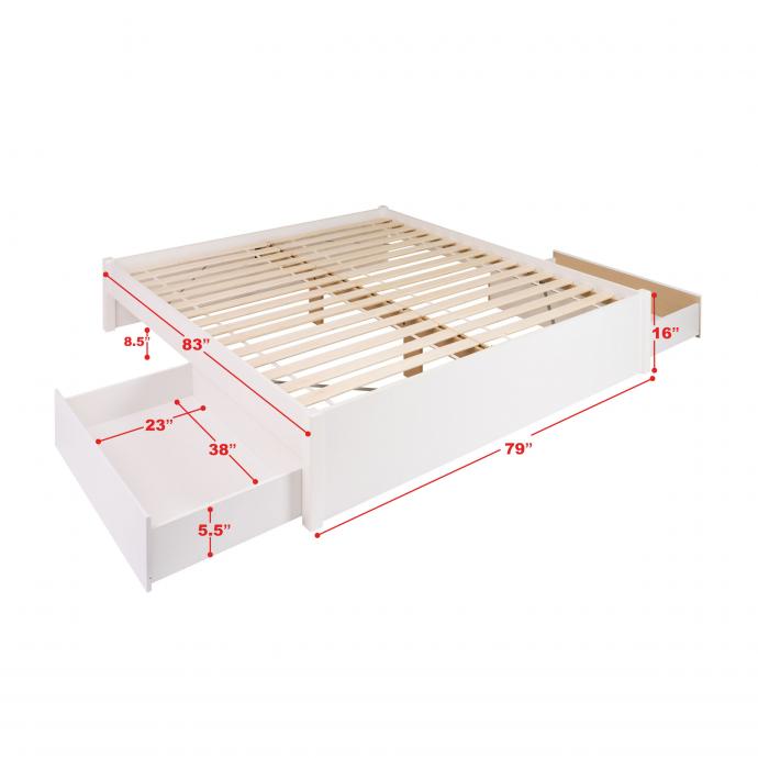 King Select 4-Post Platform Bed with 2 Drawers