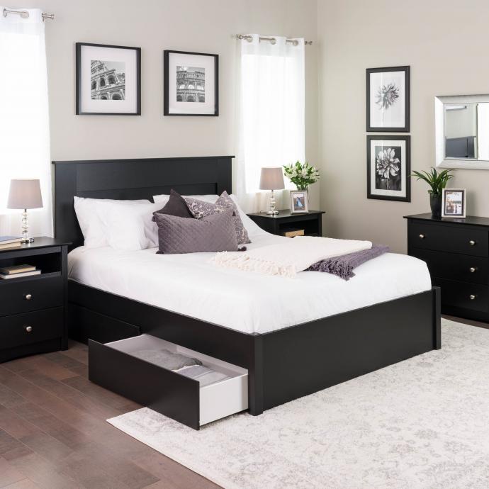 Queen Select 4-Post Platform Bed with 2 Drawers