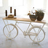 Repurposed Bicycle Display Shelf - White