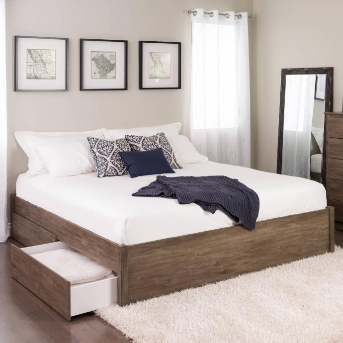 King Select 4-Post Platform Bed with 2 Drawers