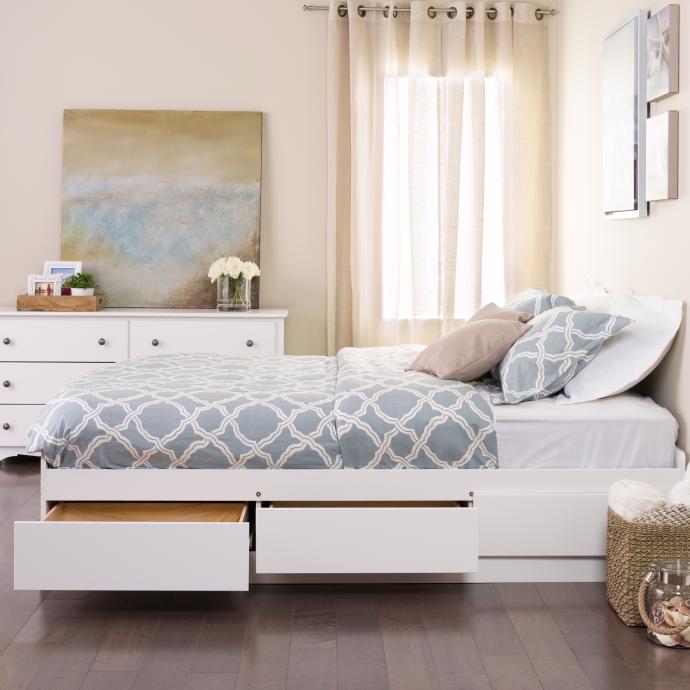 Queen Mate’s Platform Storage Bed with 6 Drawers