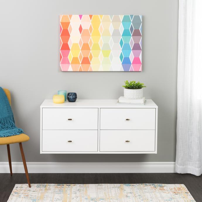 Hanging 4-drawer Dresser - White