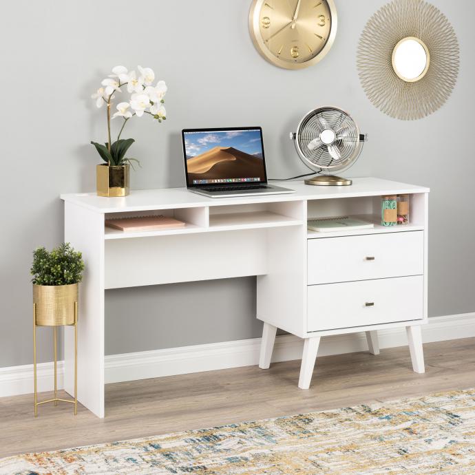 Milo Desk with Side Storage and 2 Drawers