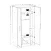 Elite 32 inch Wardrobe Cabinet, Gray (GEW-3264)