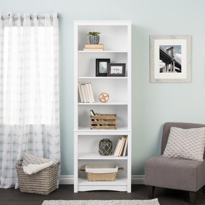 Tall 6-Shelf Bookcase