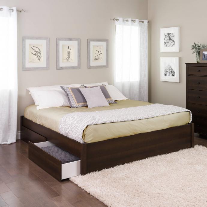 King Select 4-Post Platform Bed with 2 Drawers