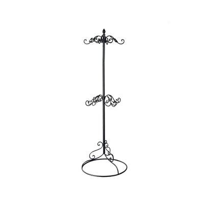 2 Tier Black Metal Scarf or Purse Display Tree