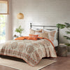 Tangiers 6 Piece Reversible Coverlet Set - Orange