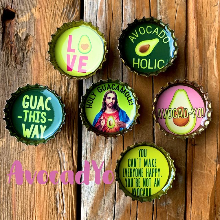 Avocado Magnets - Set of 6