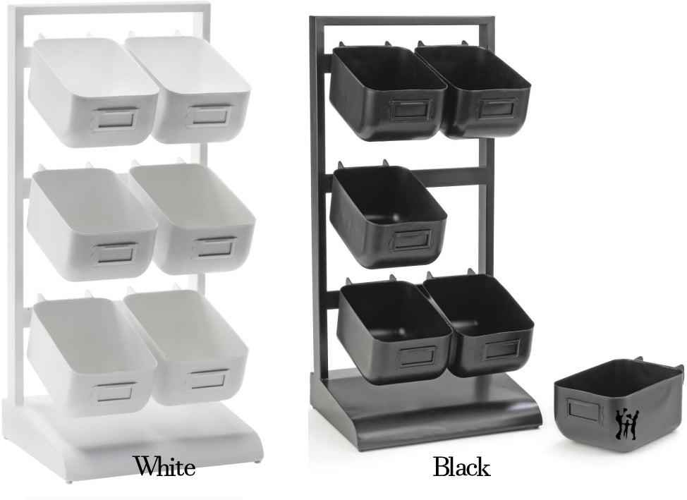 6 Metal Bin Tabletop Display