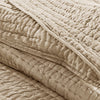 Serene 3 Piece Hand Quilted Cotton Quilt Set - Linen