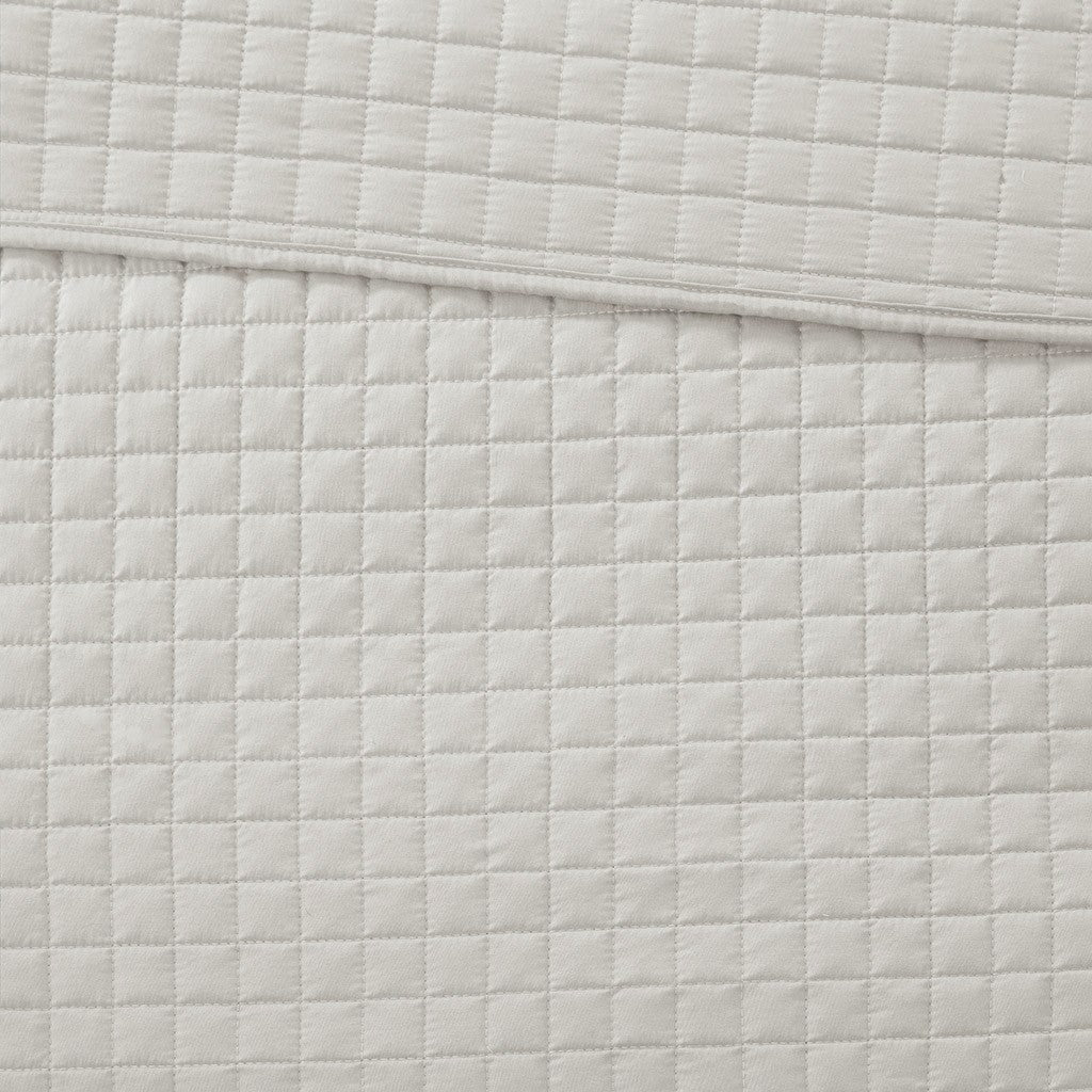 Otto 3 Piece Reversible Quilt Set - Grey