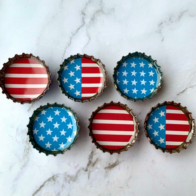 Stars & Stripes Magnets - Set of 6